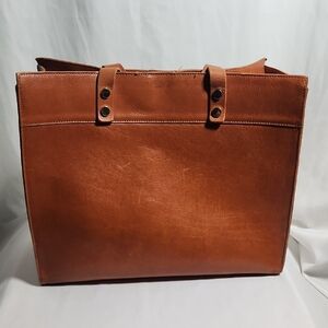 Mark & Graham Rich Brown Leather Briefcase